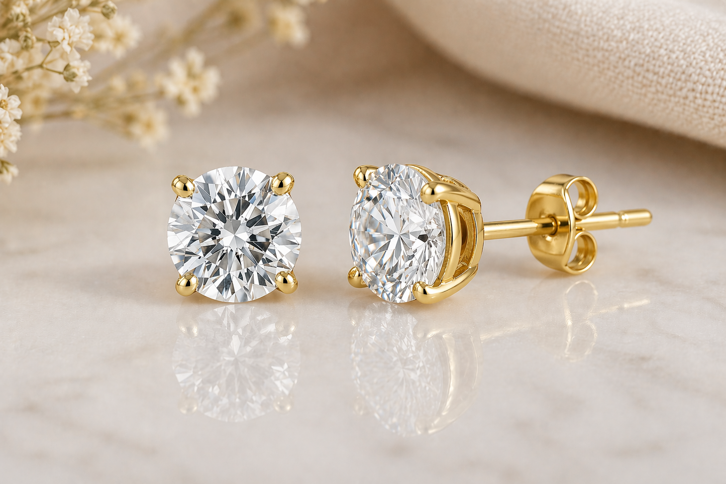 Diamond Stud Earrings